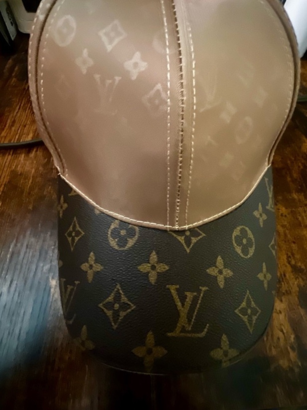 NEW! Designer Monogram Baseball Cap in Brown and Tan